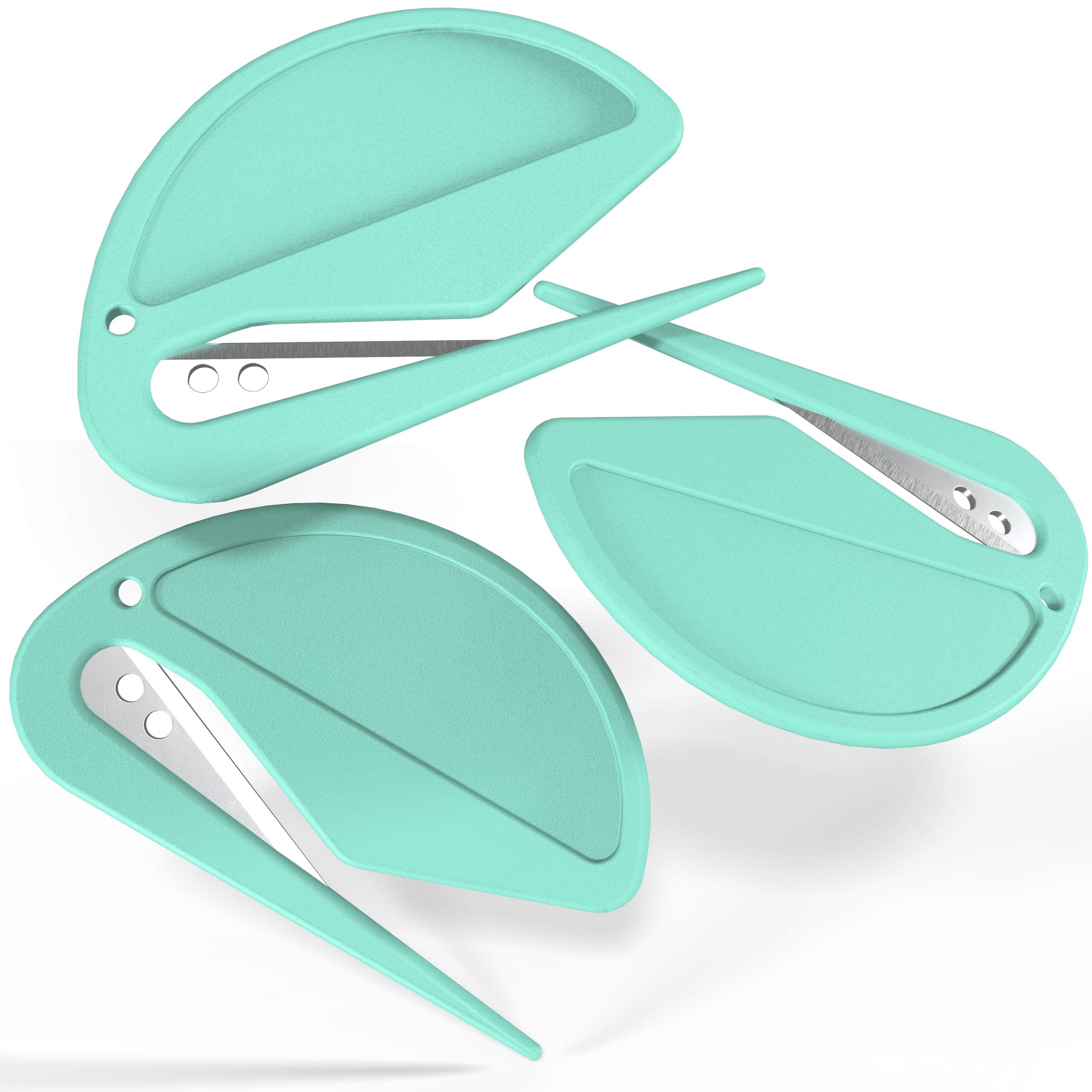 Colorful Letter Openers - Mint Green (3 Pack) for Office & Home Use