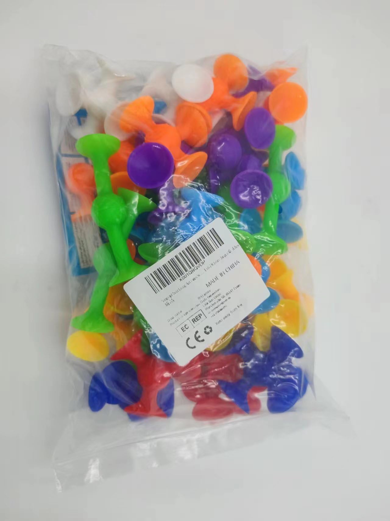 48-Piece Montessori Bath Toy Set - Silicone Suction Cup Building Blocks & Darts for Kids 3+ | Bathtime Fun, Travel & Sensory Play Activities