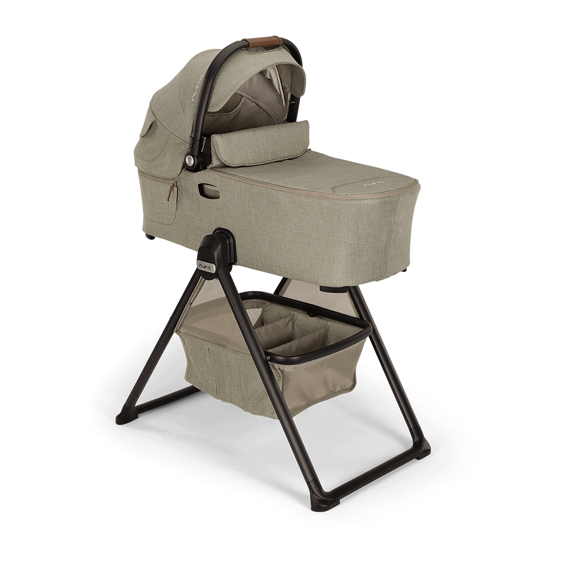 Nuna DEMI Next Bassinet with Stand - Granite Gray | Premium Baby Bassinet for Newborns | Perfect for Nursery, Bedroom & Travel