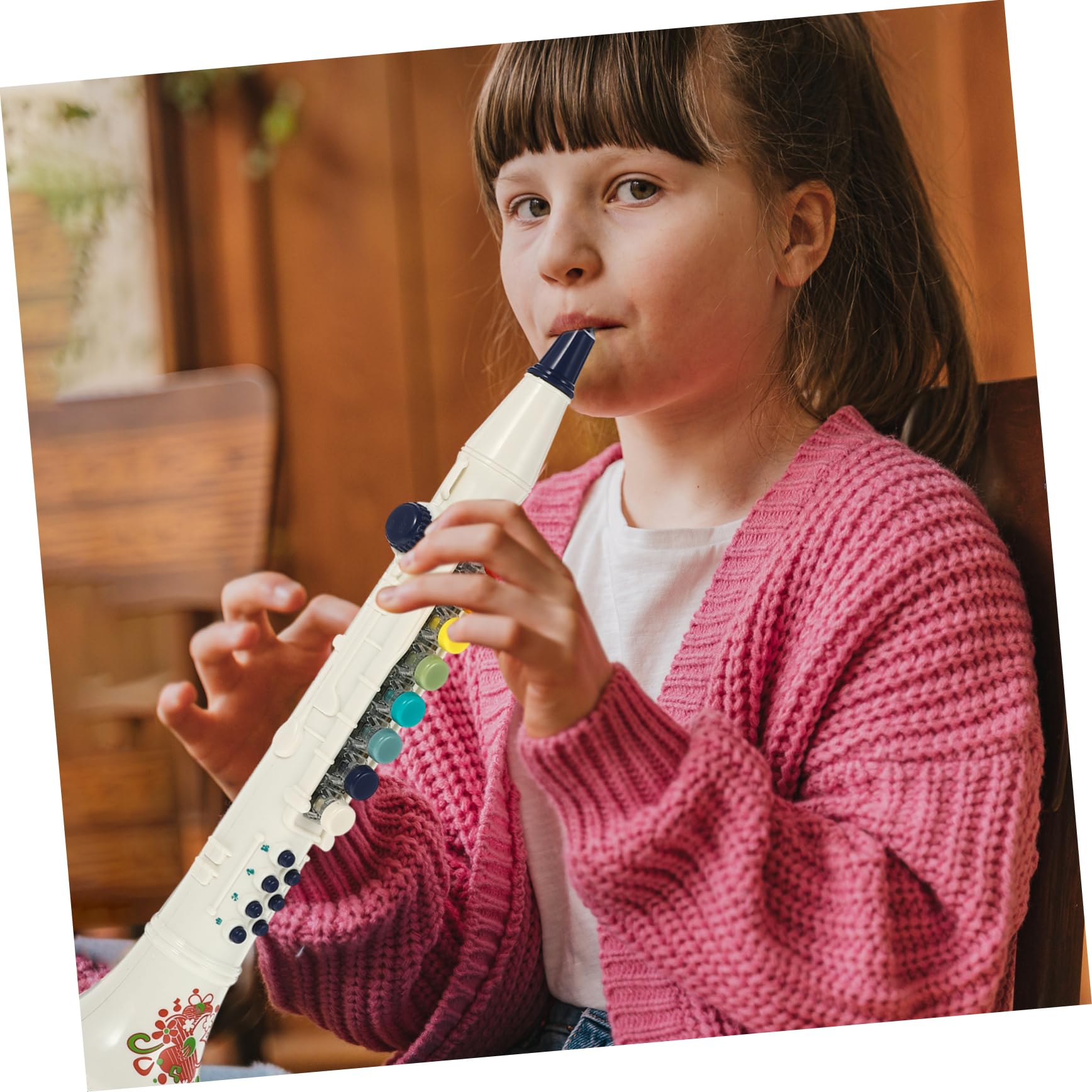 NESTINGHO Kids Wind Instrument Toy Set - Fun & Educational Clarinet for Toddlers & Children - White ABS Plastic - Perfect for Music Learning & Playtime