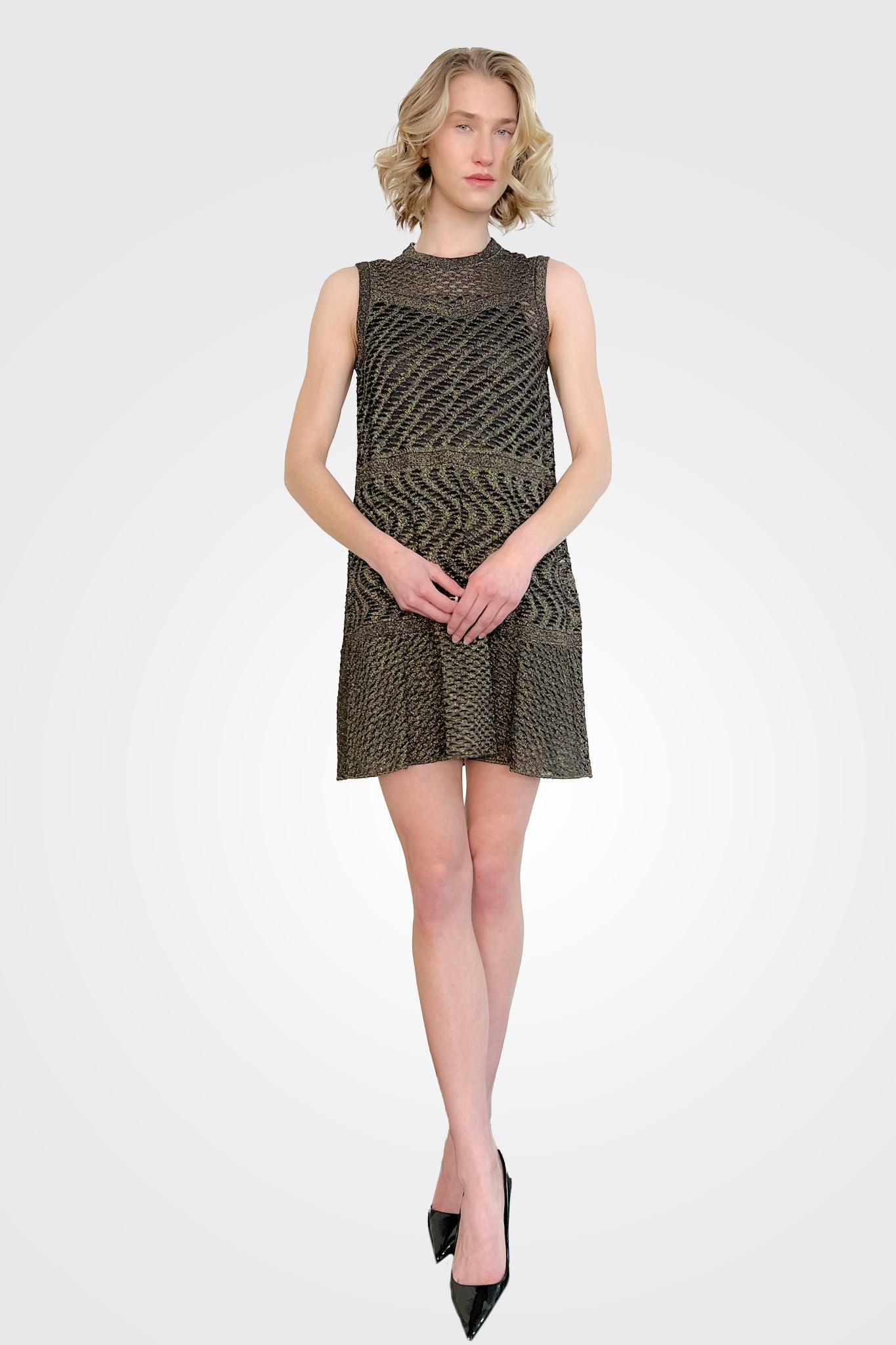 Stylish Crewneck Mini Dress in Ono Black - Perfect for Casual Outings, Parties & Everyday Wear