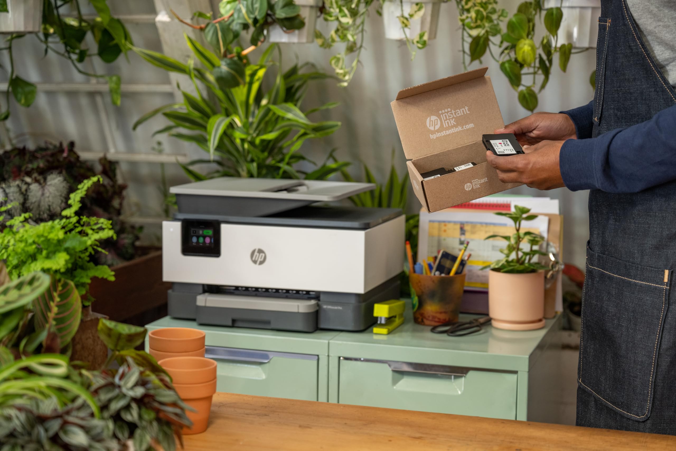 HP OfficeJet Pro 9120e All-in-One Wireless Color Printer for Small Business | Print, Scan, Copy with Automatic Document Feeder | Includes 3 Months Instant Ink & Easy Setup | 3-Year Warranty | Perfect for Home Office, Remote Work & School Projects