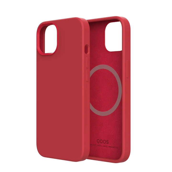 QDOS Touch Pure MG Case for iPhone 13 Red - Slim Protective Cover with Premium Matte Finish | Perfect for Everyday Use, Travel & Outdoor Activities