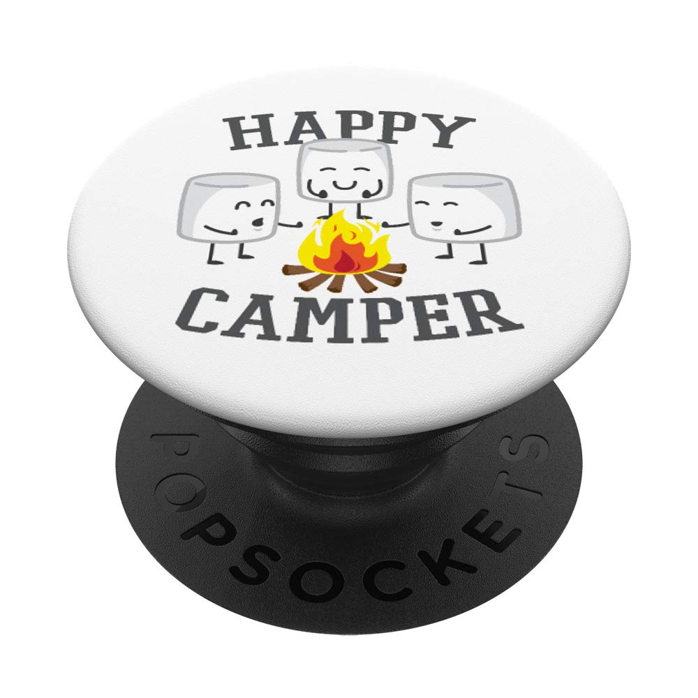 Happy Camper Marshmallows PopSockets - Swappable PopGrip for Phone & Tablet - Perfect for Camping, Travel & Outdoor Adventures