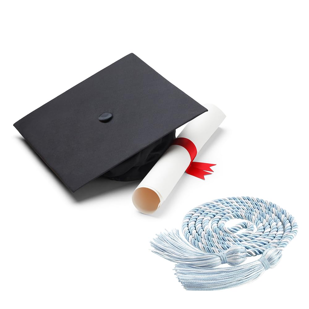2025 Graduation Honor Cords - Light Blue & White Academic Achievement Cords with Tassel | Perfect for High School & College Graduation Ceremonies, Commencement Decorations & Student Recognition
