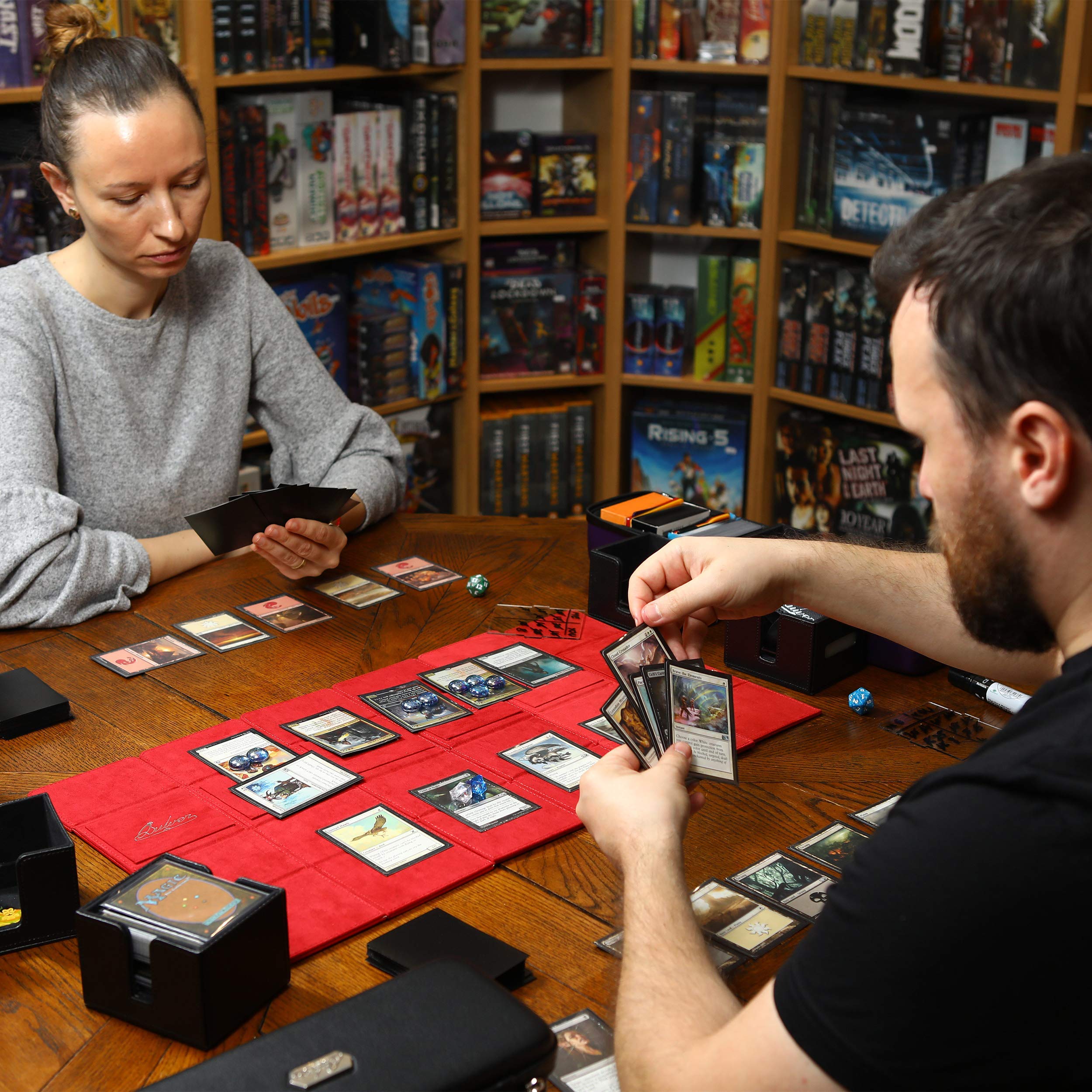 Quiver Time White Citadel Deck Block - 100+ Commander MTG Deck Box for Trading Cards | Premium Card Storage for MTG, Dice & Tokens with Custom Dividers | TCG Organizer for Game Nights & Travel