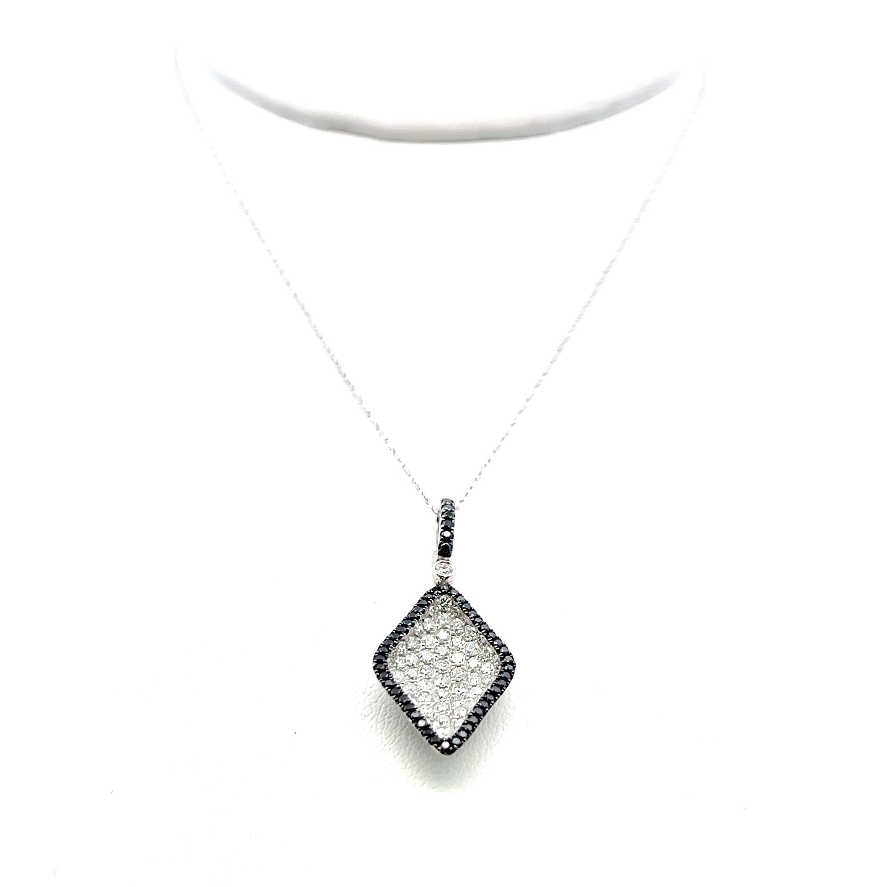 0.97 Carat Round Brilliant G VS2 Diamond 14K White Gold Pendant Necklace for Women - Elegant Solitaire Diamond Jewelry Gift for Anniversary, Valentine's Day & Special Occasions