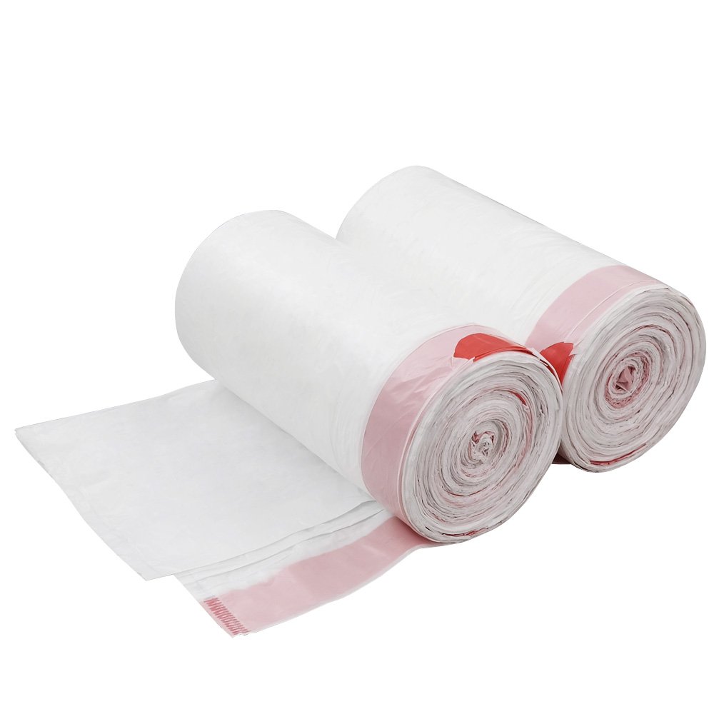 1.2 Gallon Drawstring Trash Bags - 2 Rolls (120 Count) | Heavy Duty, Leak Proof | Perfect for Small Trash Cans in Bathroom, Office, or Bedroom