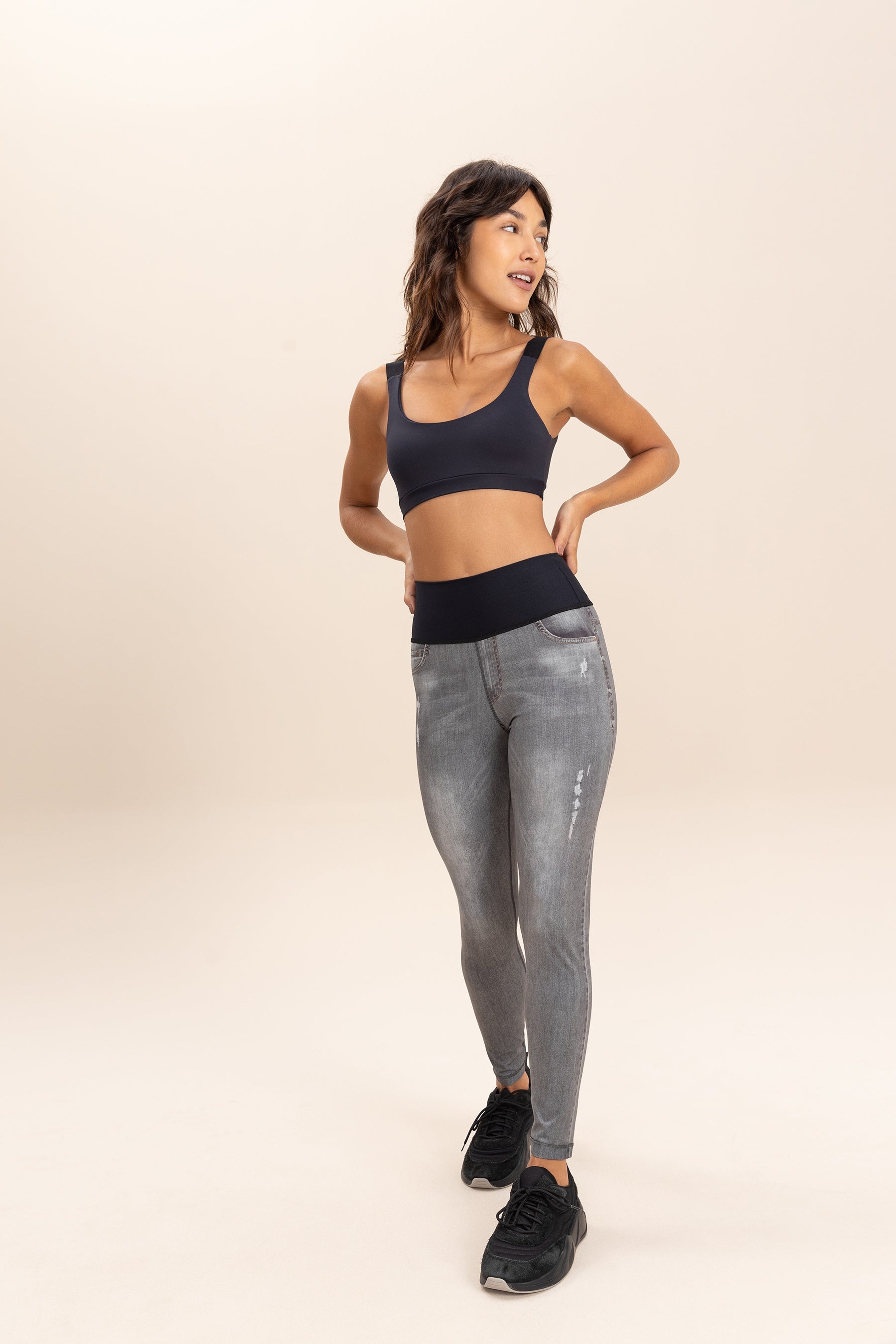 Rever Denim Colors Leggings - High Waist Stretchy Yoga Pants for Women | Perfect for Workouts, Yoga & Casual Wear