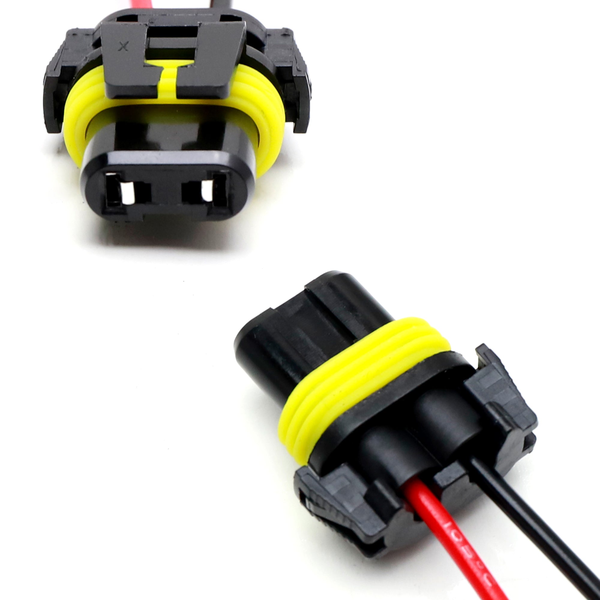 2 Pair 9005/H10/9006 Male to Female Headlight Adapter Connectors with Pigtails - Compatible with Car Headlights & Fog Lights - Easy Installation for DIY Auto Lighting Upgrades