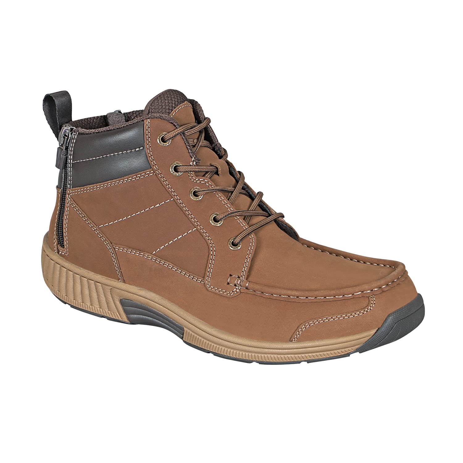 Orthofeet Men's Orthopedic Leather Boots with Arch Support - Comfortable Ranger Boots for Plantar Fasciitis & Foot Pain Relief - Ideal for Hiking, Work & Outdoor Activities
