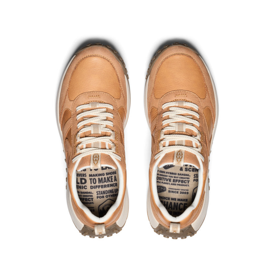 Women's KS86 Genuine Leather Sneakers - Natural/Birch Color | Comfortable Casual Shoes for Walking, Travel & Everyday Wear
