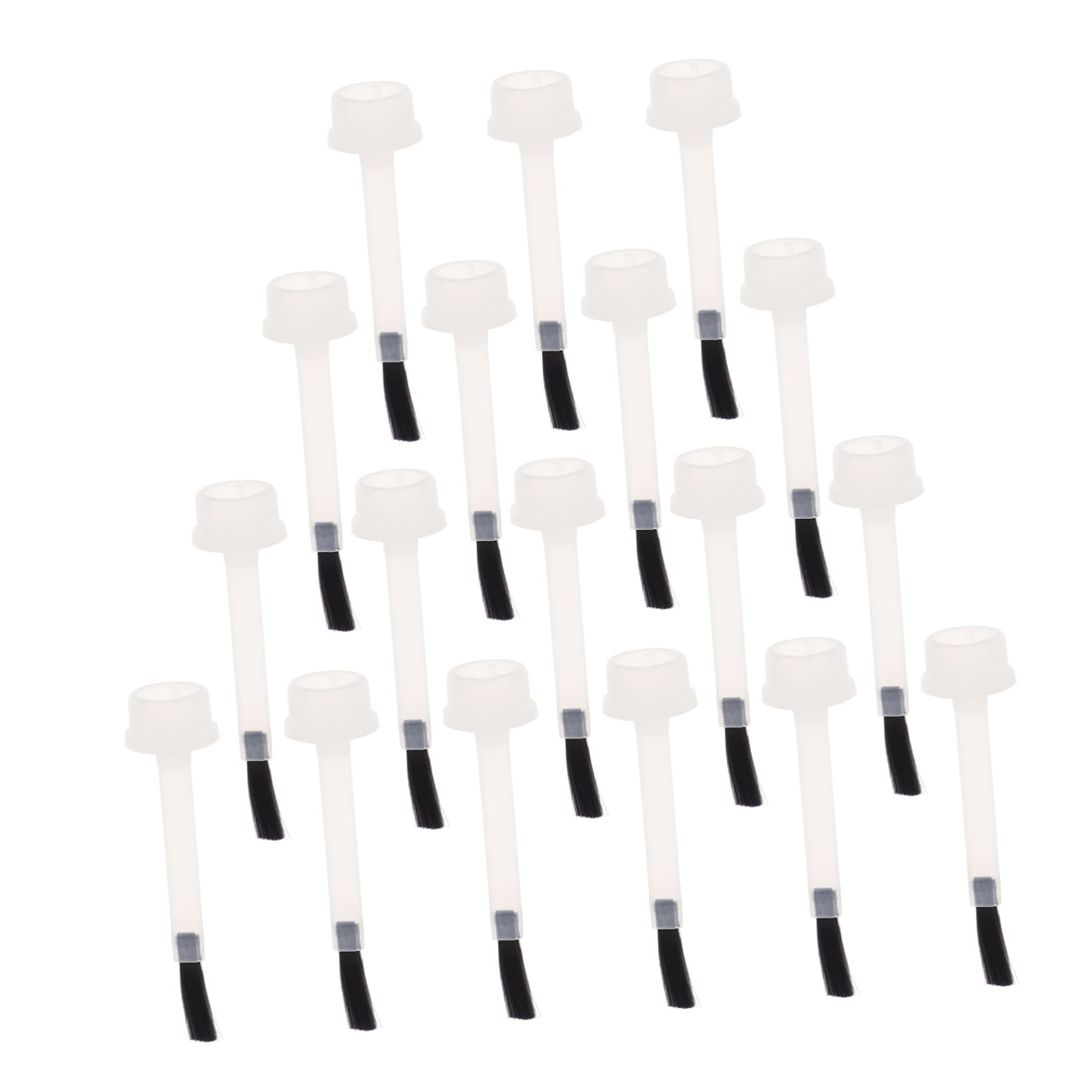 Beavorty 20pcs Mini Nail Art Brushes - 11mm Nylon Gel Polish Brushes Replacement for Professional Manicure & DIY Nail Art - Perfect for Salon, Home Use & Nail Extension Designs