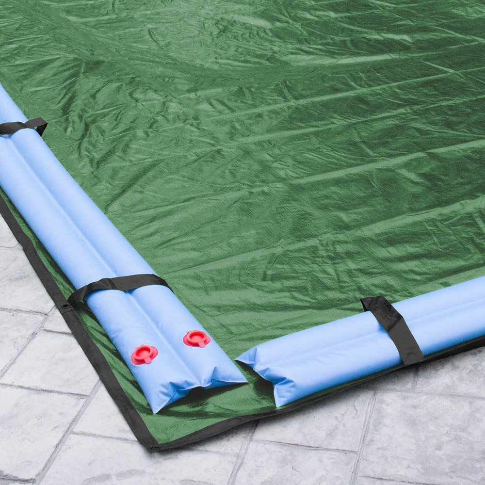 Pool Mate 501836R-PM Professional-Grade Rip-Shield Winter In-Ground Pool Cover 18x36 Feet Meadow Green - Heavy Duty Protection for Cold Weather & Snow Loads