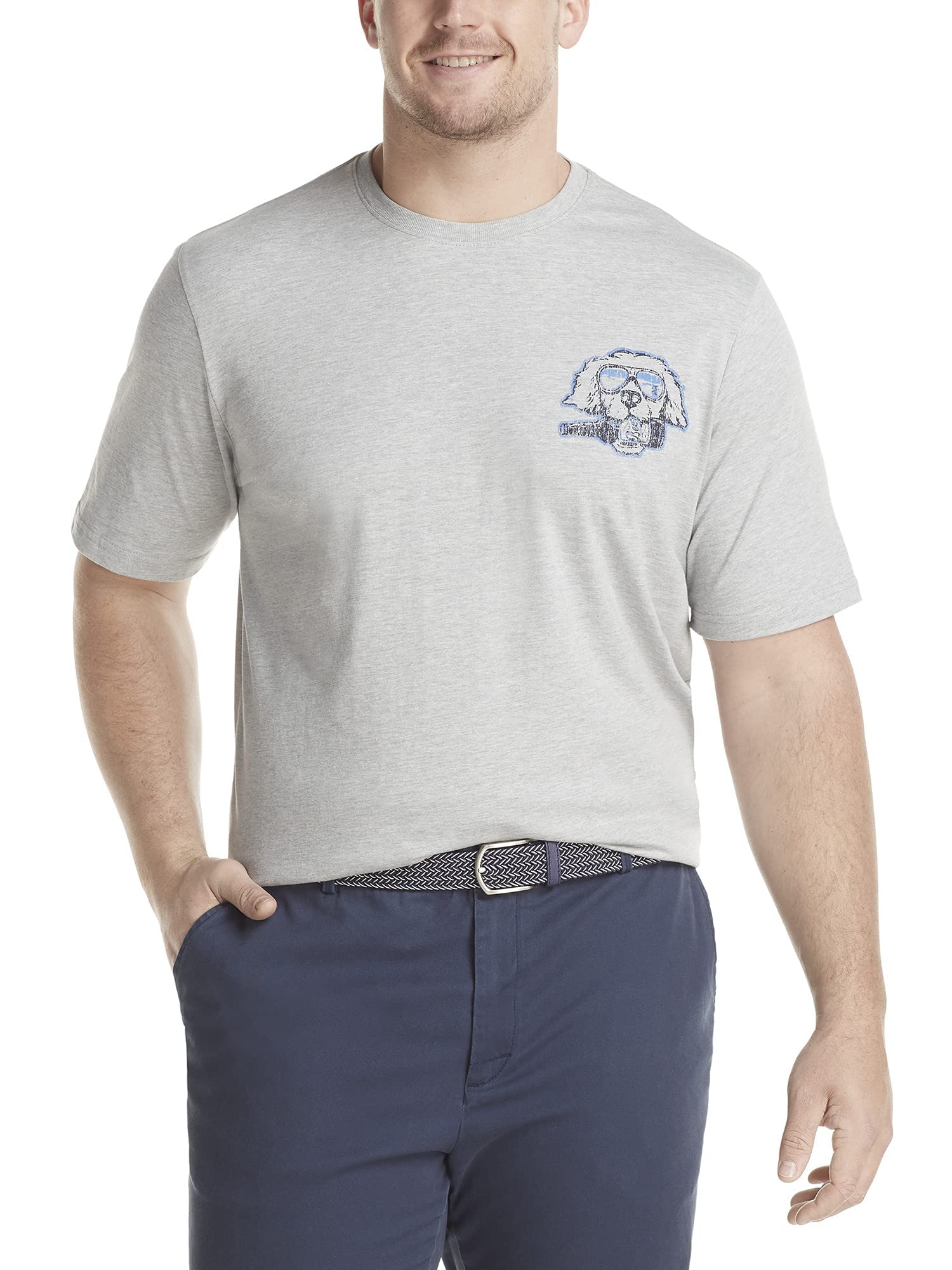 IZOD Men's Big & Tall Saltwater Short Sleeve Graphic T-Shirt - Comfortable Casual Wear for Beach, Pool & Summer Outings