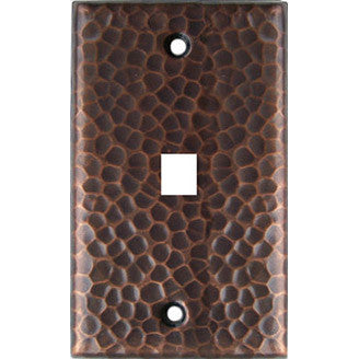 Hammered Copper Switch Plate Cover for Phone Jack - Vintage Style Electrical Outlet Cover - Perfect for Home, Office, and Restaurant Decor