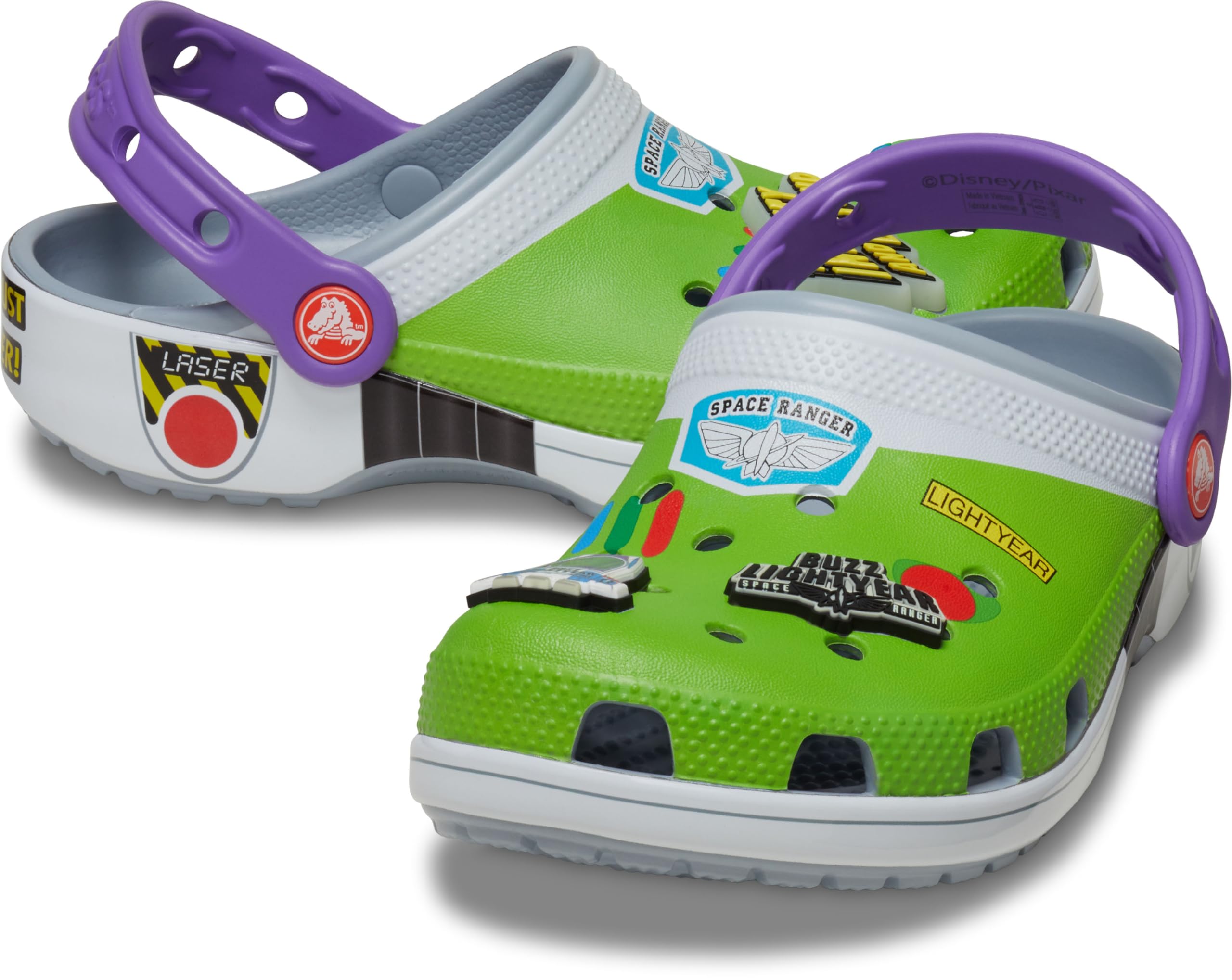 Crocs Unisex-Adult Toy Story Buzz Lightyear Classic Clogs - Blue & Grey | Comfortable Slip-On Shoes for Men & Women | Perfect for Casual Wear, Indoor & Outdoor Activities