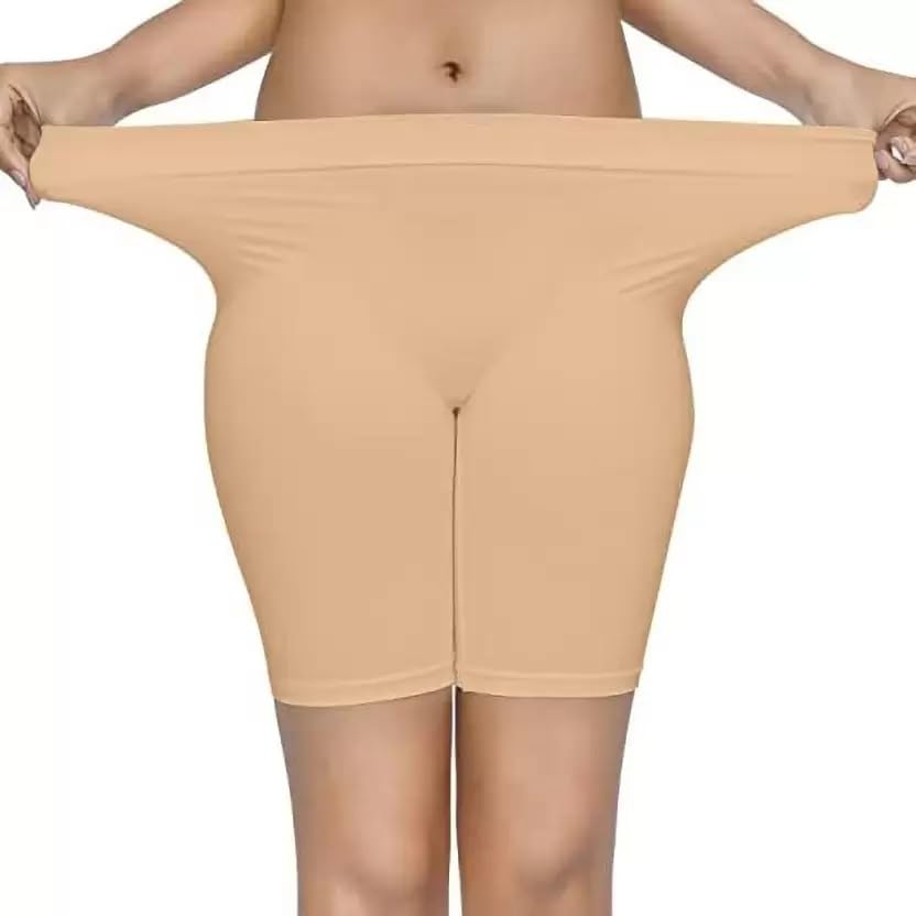 Women's Soft Pure Cotton Spandex High Waist Seamless Shorts - Yoga, Running, Cycling & Workout - Comfortable Biker Shorts & Boyshort Panties for Active Lifestyles