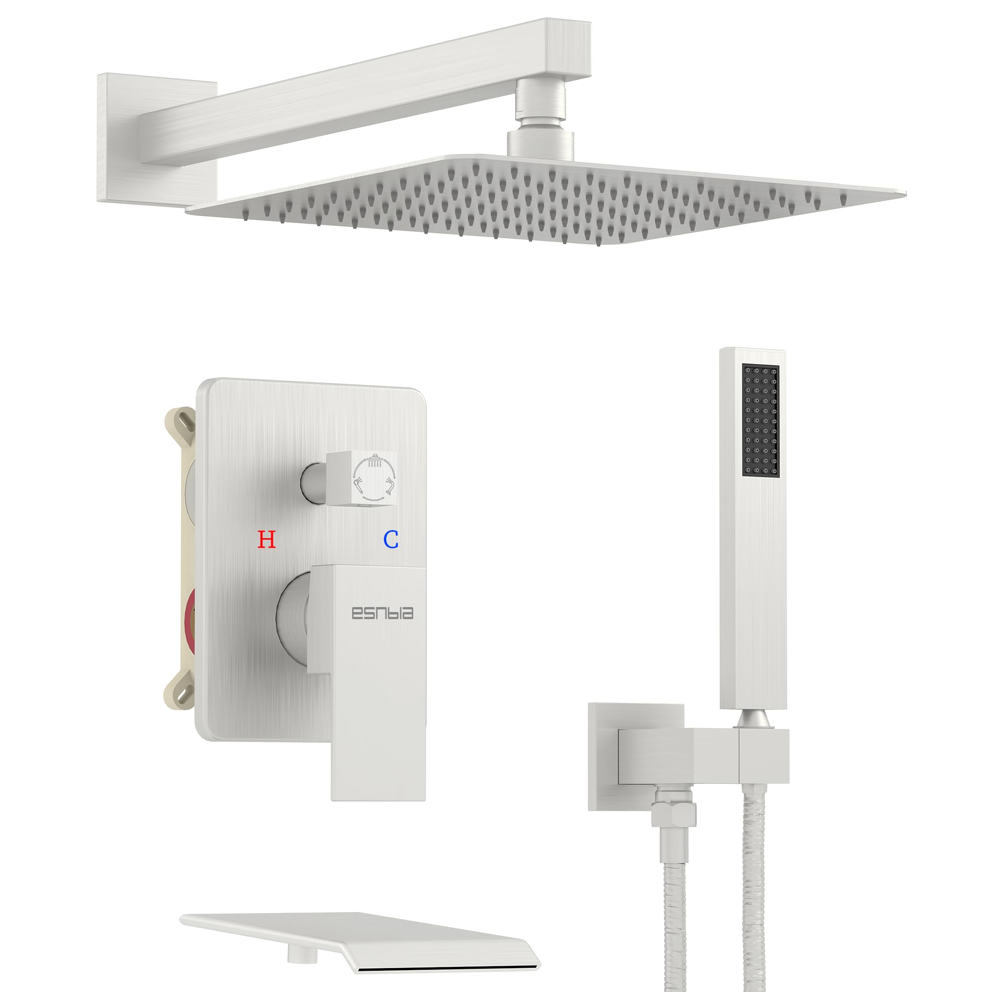 Premium Wall Mounted Tub Shower System - 10