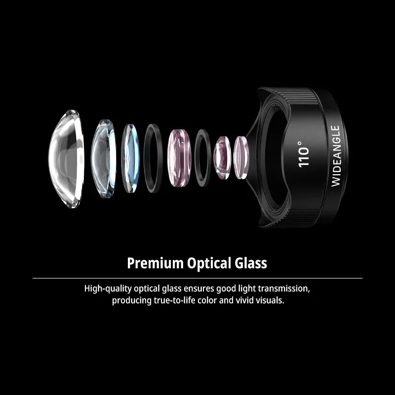 Ulanzi 4-in-1 Phone Camera Lens Kit for iPhone, Samsung & Android - Wide Angle, Macro, Fisheye & Telephoto Lenses - Perfect for Travel, Vlogging & Photography Enthusiasts