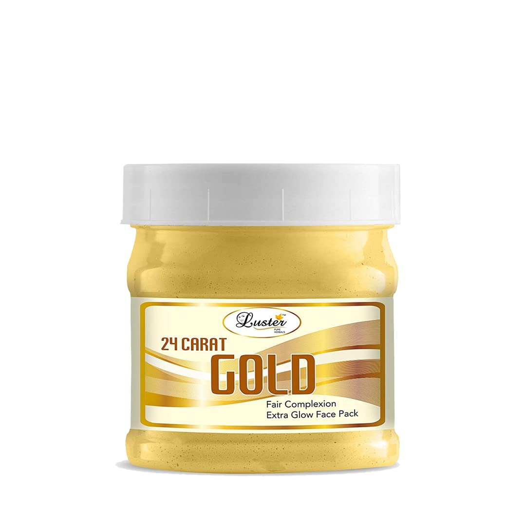 24K Gold Face Mask for Glowing & Brightening Skin - Oily & Dry Skin Care - Paraben & Sulfate Free - 500g - Perfect for Spa Day, Self-Care Routine & Gift Giving