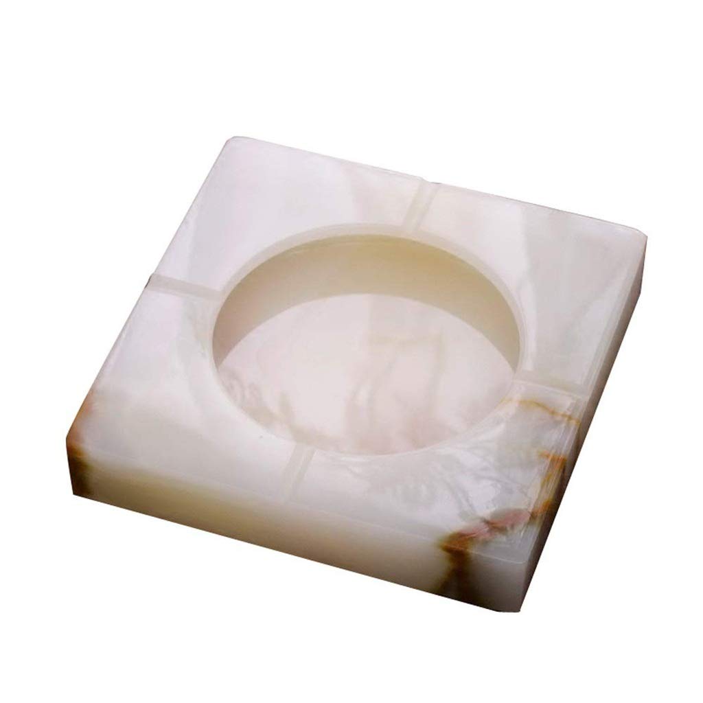 XLEVE Jade Ashtray - Heat Resistant Round Smoking Tray for Cigarettes & Cigars | Portable & Stylish Home & Office Decor | Perfect for Indoor Smoking Areas, Patios, and Gifts