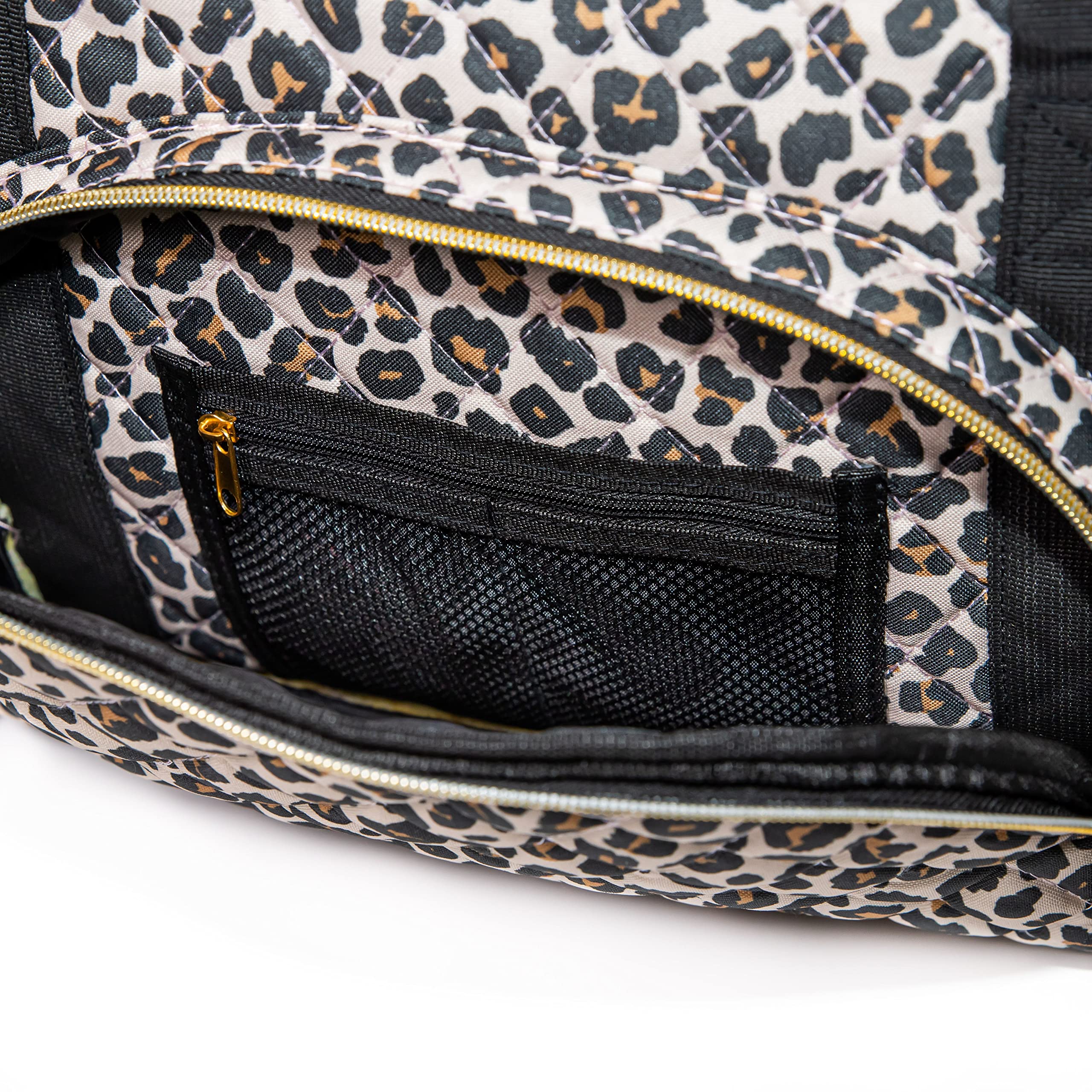 Waterproof Women's Gym Duffel Bag with Yoga Mat & Shoe Storage - Quilted Animal Print Travel Weekender for Fitness, Workout & Carry-On Luggage - Perfect for Gym, Yoga Class, Business Trips & Weekend Getaways