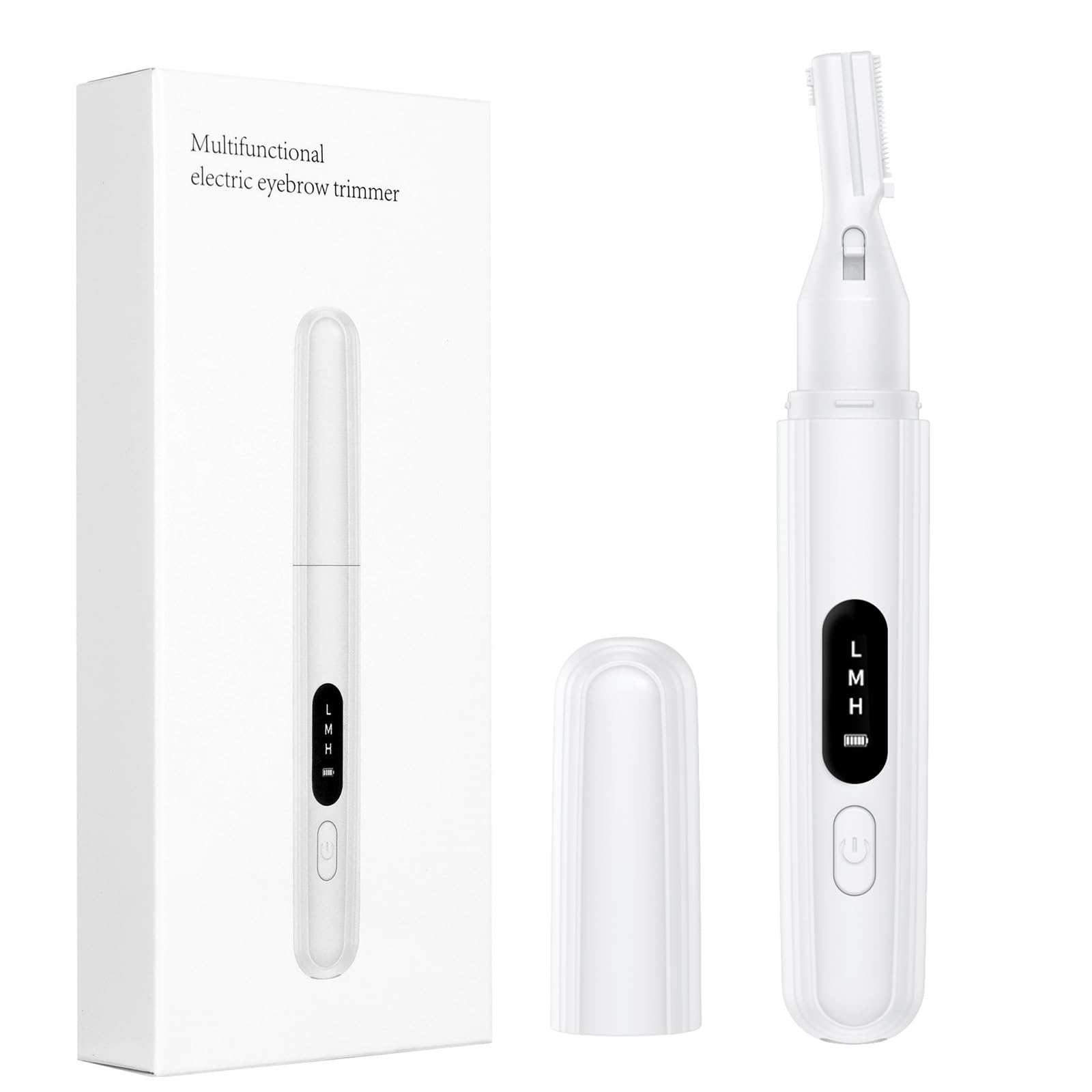 Electric Eyebrow Trimmer for Women & Men - Rechargeable Facial Hair Remover & Eyebrow Razor - Perfect for Eyebrow Shaping, Upper Lip & Peach Fuzz Removal at Home or Travel