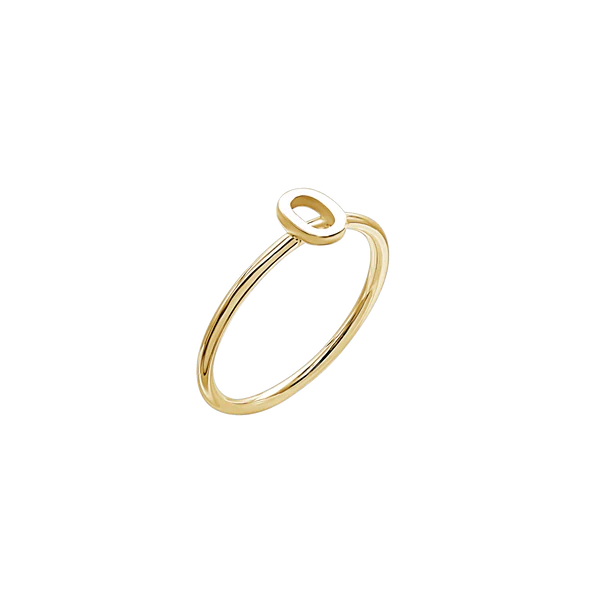 Amare Wear Initial Stackable Rings 14K Gold - Personalized Name Rings for Women, Dainty Layering Rings, Minimalist Jewelry Gift | Perfect for Everyday Wear, Stacking & Special Occasions
