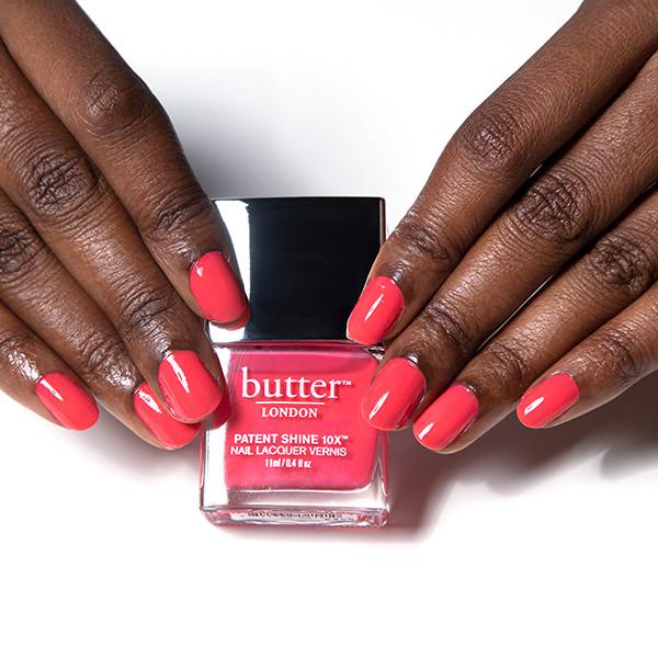 Butter LONDON Patent Shine 10X Nail Polish - Long Lasting High Gloss Nail Lacquer for Women, Flusher Blusher Shade - Perfect for Daily Wear, Parties & Special Occasions