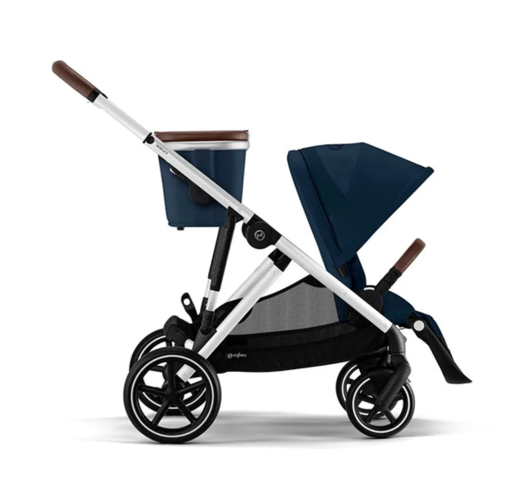 Gazelle S 2023 Lightweight Stroller with Ocean Blue Seat & Silver Frame - Perfect for City Walks, Travel & Everyday Use