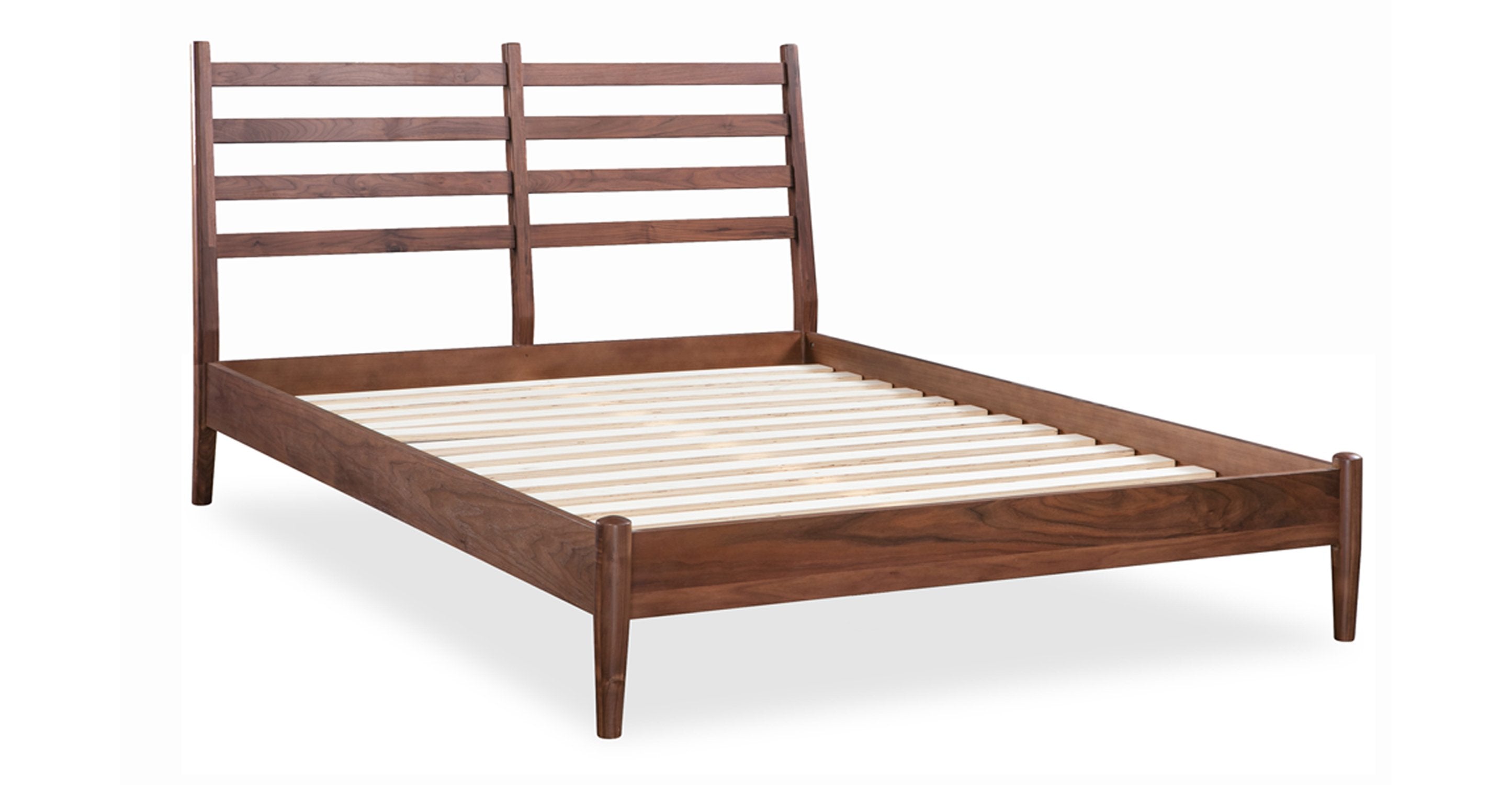 Luxury Truro Bed Frame with Premium Leather Cushions - Queen Size Modern Platform Bed for Master Bedroom, Guest Room & Home Decor