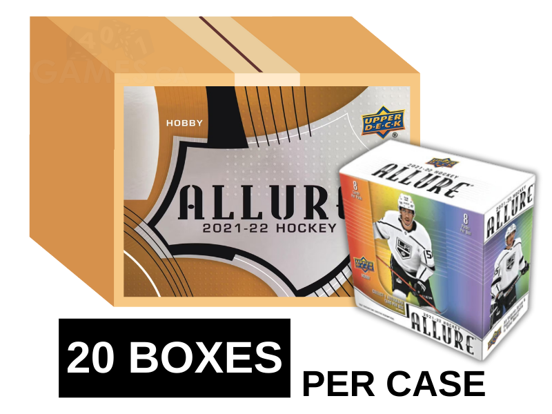 2021-22 Upper Deck Allure Hockey Hobby 20 Box Master Case - Premium NHL Trading Cards Collection for Collectors & Investors - Perfect for Gifts, Auctions, and Sports Memorabilia Displays