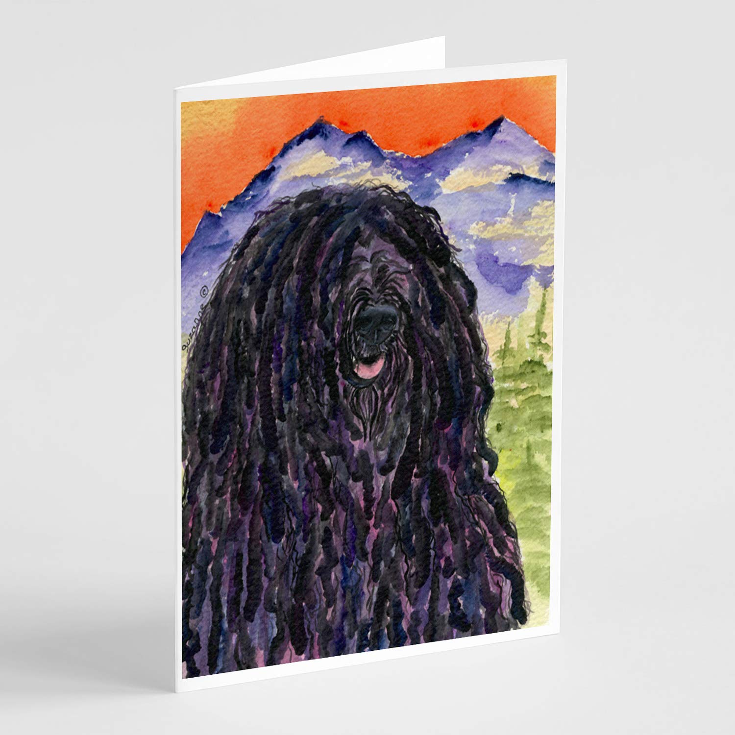 Puli Greeting Cards and Envelopes - Pack of 8 Blank A7 Note Cards (5x7 Inches) for Birthdays, Thank You Notes & Special Occasions | Whimsical Dog Design by Caroline's Treasures