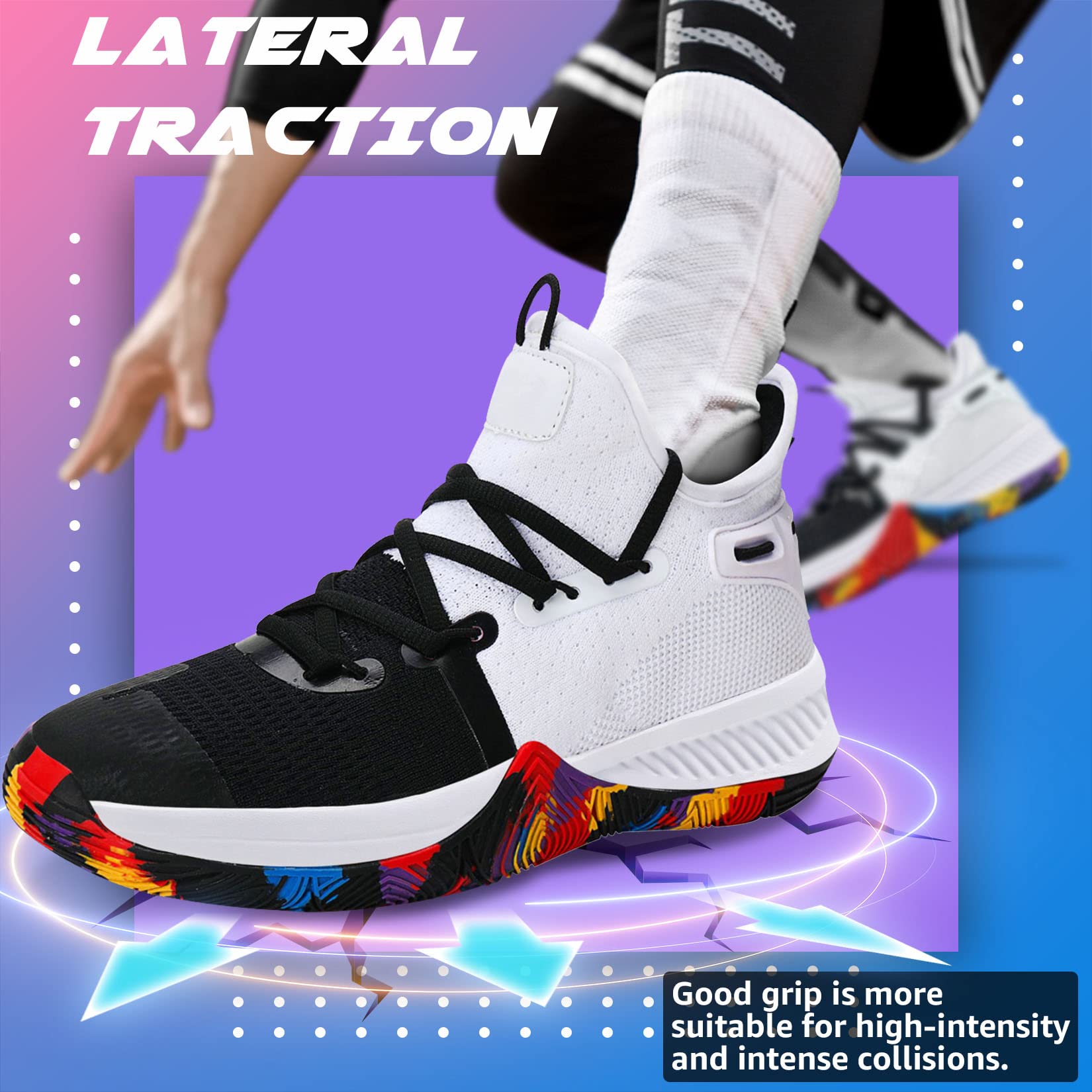 WETIKE Kids Running Shoes for Boys & Girls - Non-Slip Basketball & Tennis Sneakers - Lightweight Athletic Shoes for School, Play & Sports Activities
