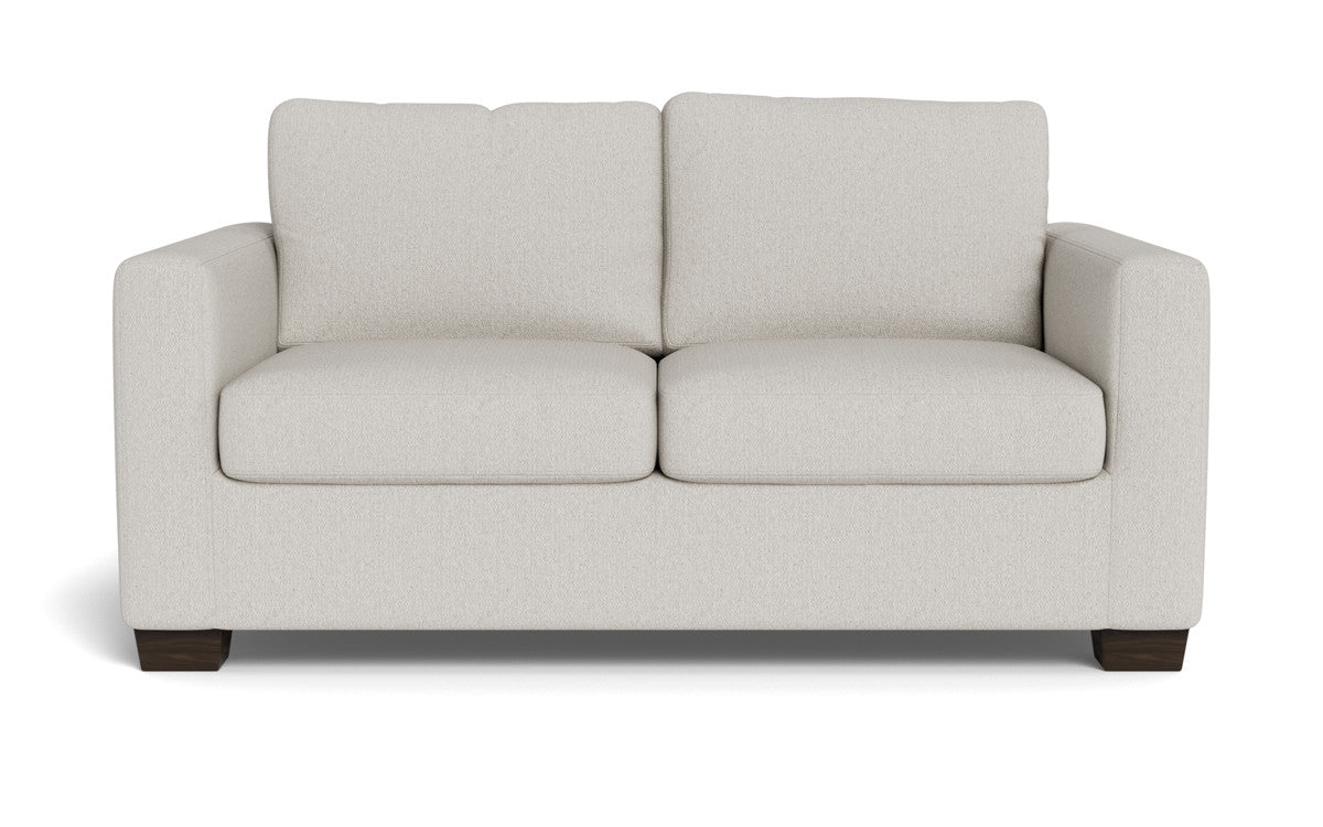 Track 62 Loveseat - Modern 2-Seater Sofa for Small Spaces, Comfortable Fabric Couch with Sturdy Wooden Legs - Perfect for Apartments, Living Rooms and Cozy Home Decor