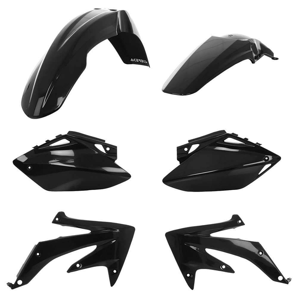 Acerbis Black Body Plastic Kit for Motorcycles - Durable Replacement Parts for Off-Road & Motocross Bikes | Perfect for Trail Riding, Racing & Adventure Motorcycling