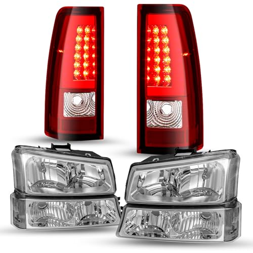Headlight & Taillights Set-Chrome & Clear