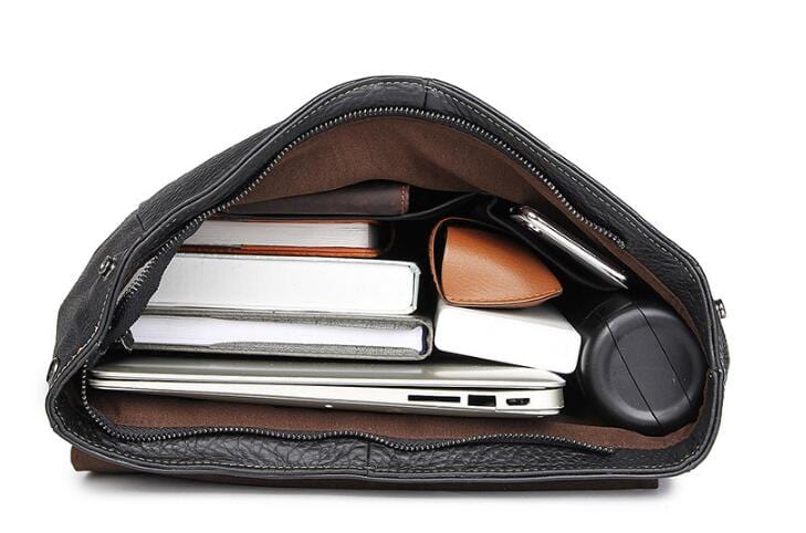 Stylish Black Leather Backpack for Business Professionals - Perfect for Office, Travel & Daily Commute