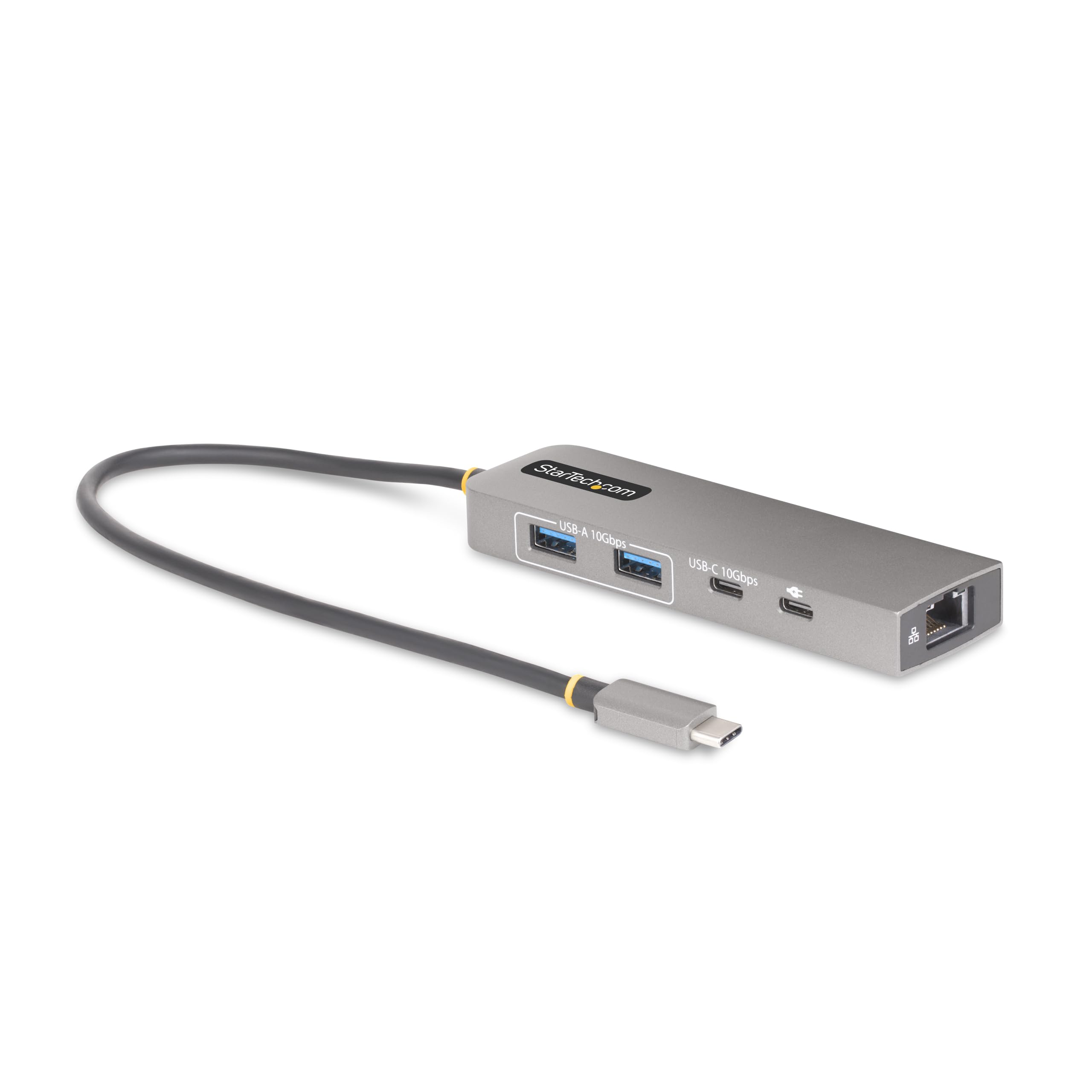 StarTech.com 3-Port USB-C Hub with 2.5G Ethernet & 100W PD - USB 3.2 Gen 2 (10Gbps) Adapter - 2x USB-A & 1x USB-C Ports - Compact Laptop Docking Station for MacBook Pro/Air, Dell XPS, Surface Pro - Home Office & Travel Use