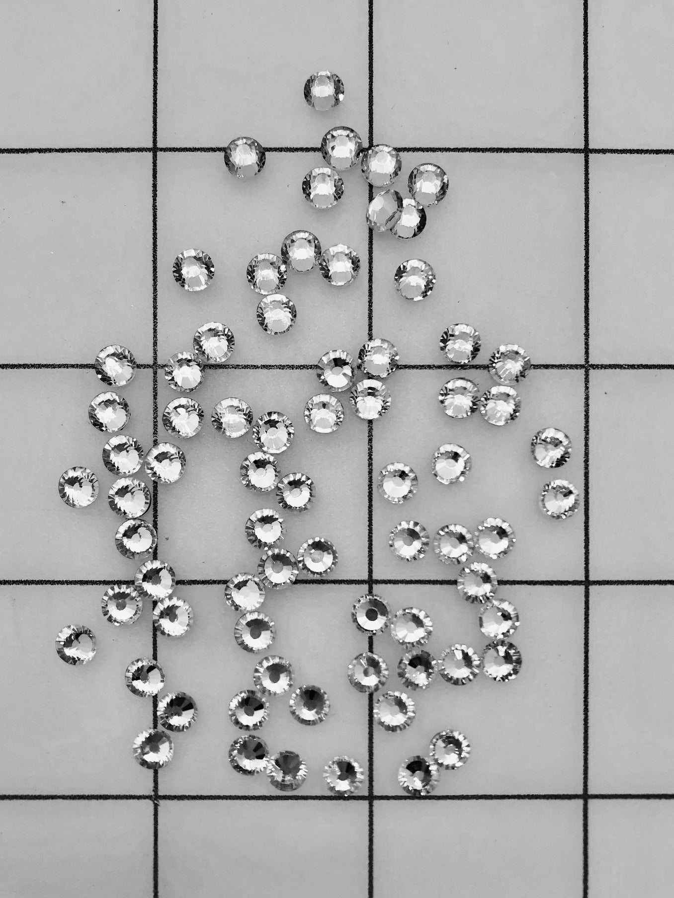 20SS Czech Bright Cut Rhinestones - Silver Foil Flat Back Crystals for DIY Crafts, Jewelry Making, and Nail Art