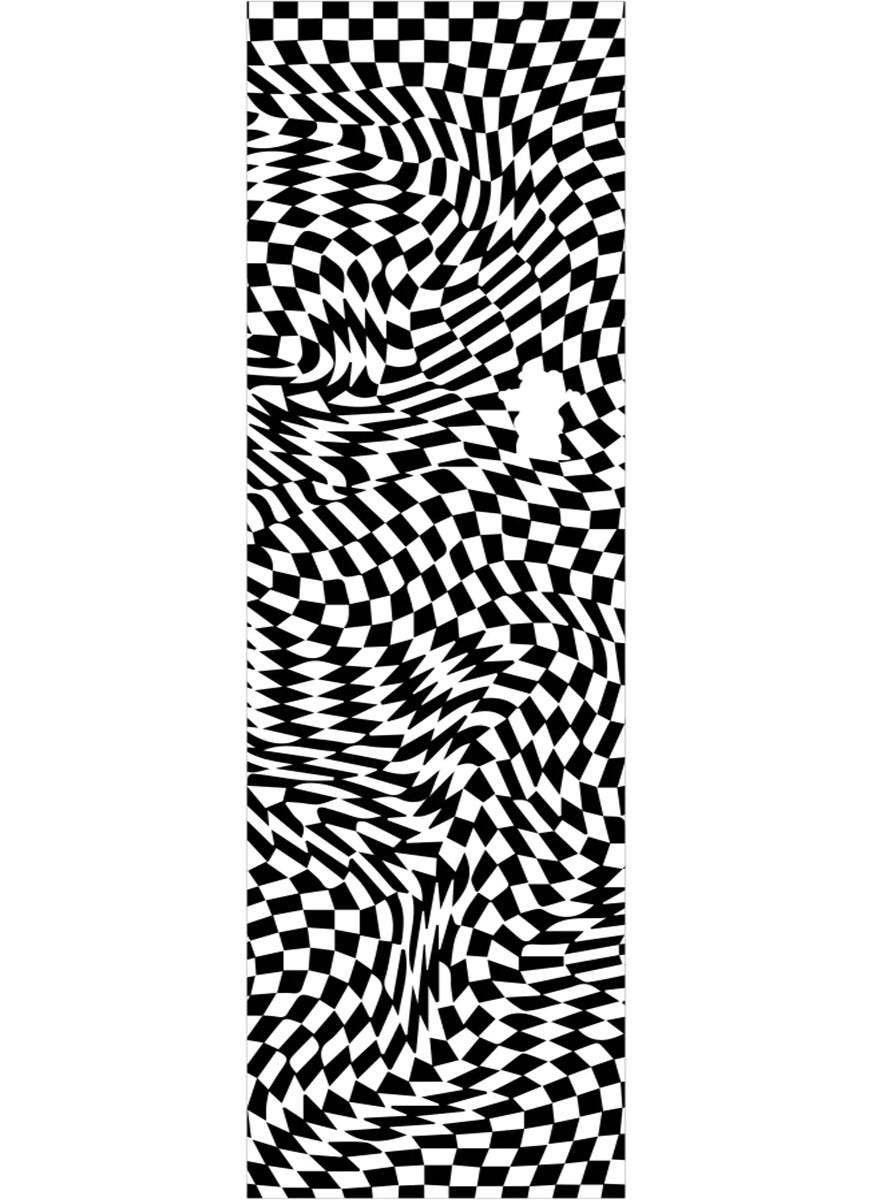 Grizzly Trippy Checkerboard Grip Tape - Premium Skateboard Grip for Enhanced Board Control - Perfect for Street Skating, Longboarding & Skatepark Tricks