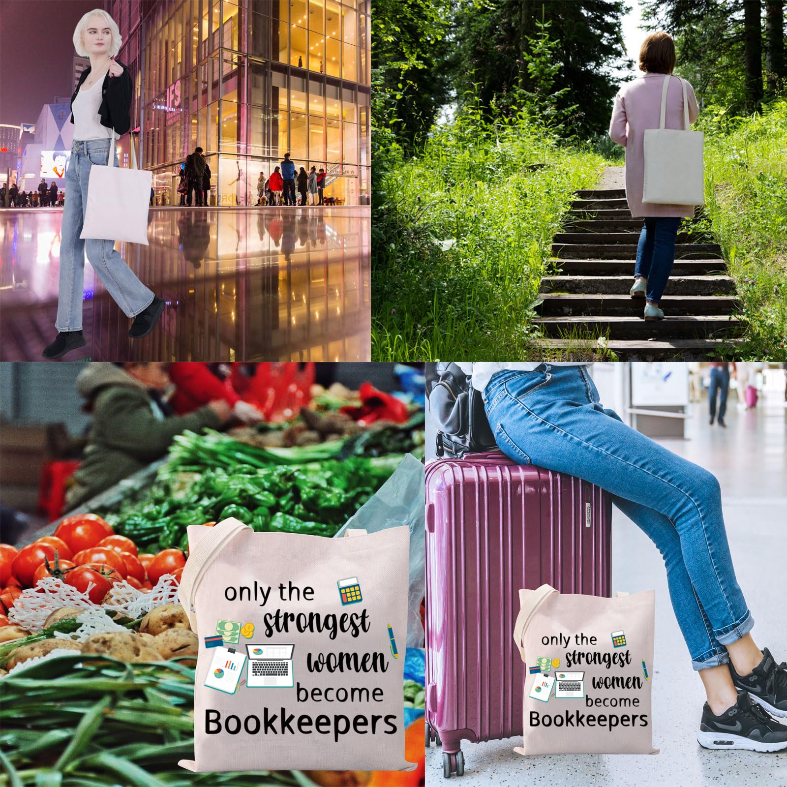 VAMSII Bookkeeper Tote Bag - Perfect Gift for Women, Accounting Students & Bookkeeping Professionals - Ideal for Work, School & Appreciation Gifts