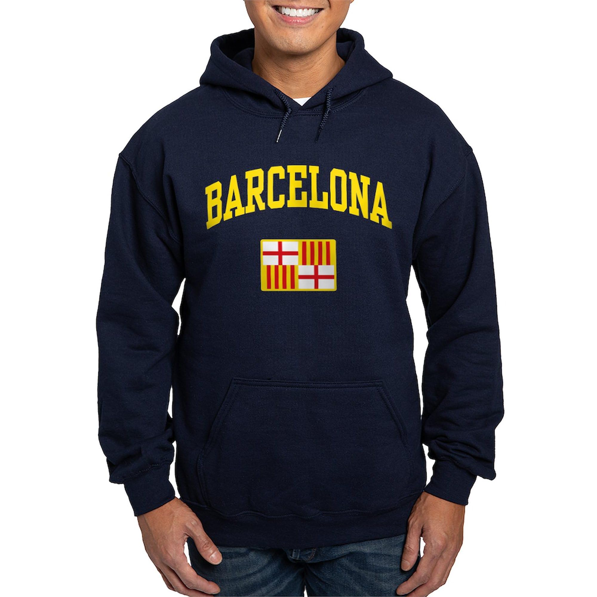 Barcelona Hoodie for Men - Dark Regular Fit Pullover Sweatshirt | Comfortable & Stylish Casual Wear for Everyday Outfits