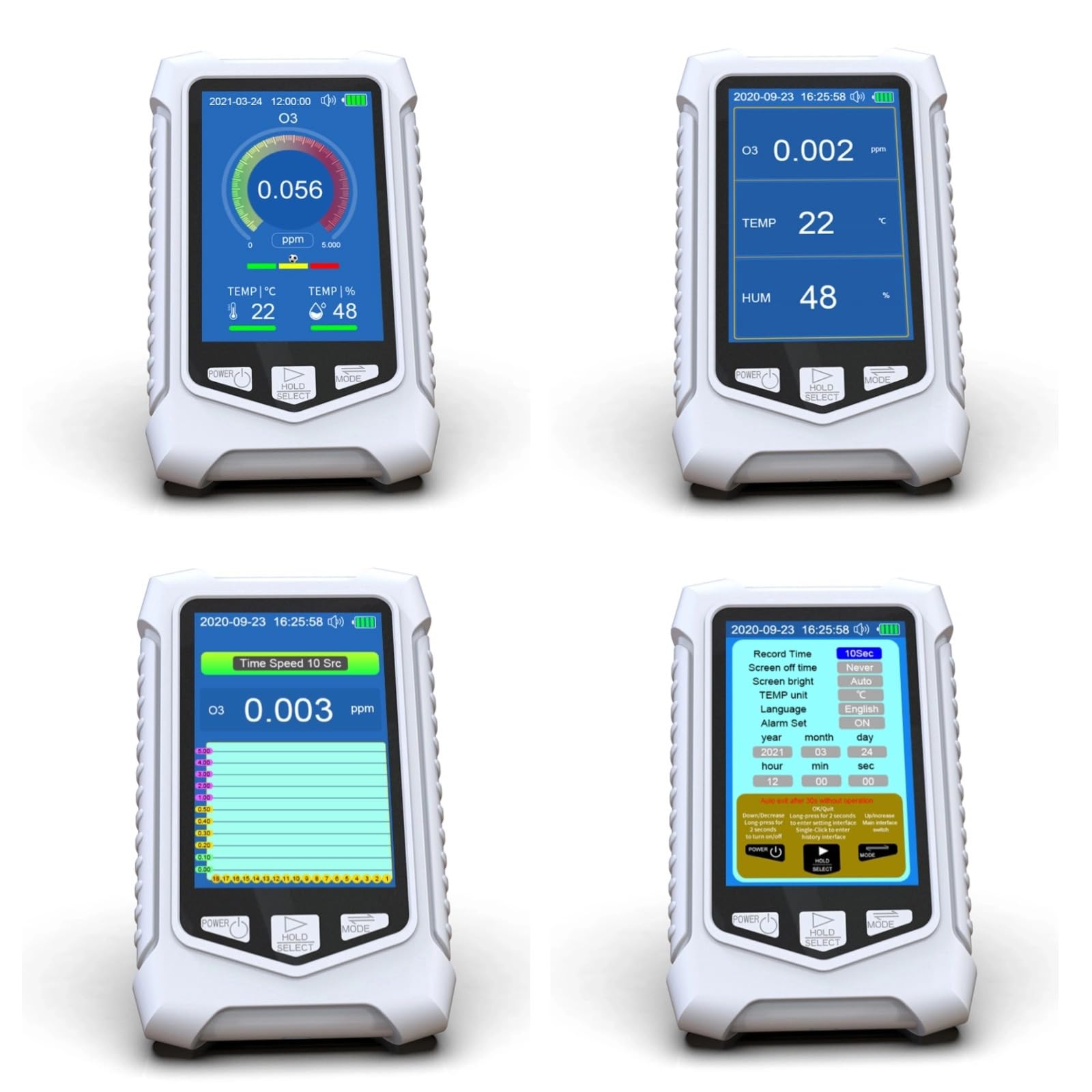 Portable Air Quality Monitor - Handheld Gas Detector with 0.01ppm Resolution, USB Rechargeable for Indoor/Outdoor Pollution Testing | Perfect for Home, Office & Travel Safety