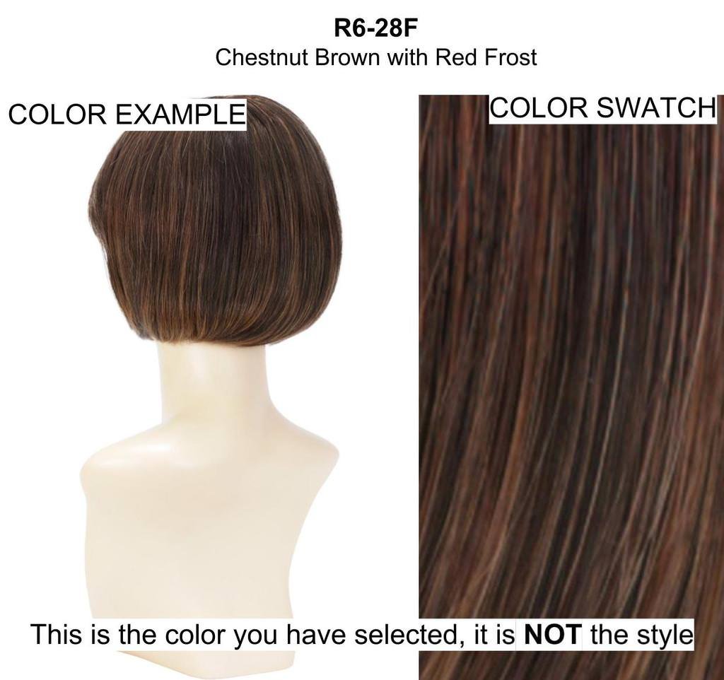 Jones Wig by Estetica with Christy's Wigs Q&A Booklet, Travel Size Wig Shampoo, Wig Cap & Wide Tooth Comb Bundle (5-Piece Set, Color R6/28F) - Perfect for Daily Wear, Cosplay & Hair Loss Solutions