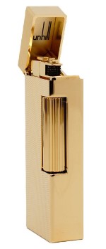 Dunhill Rollagas Moire Gold Plated Lighter - Premium Luxury Windproof Cigarette Lighter for Smoking, Collecting & Gifting - Perfect for Cigar Enthusiasts, Outdoor Use & Elegant Events