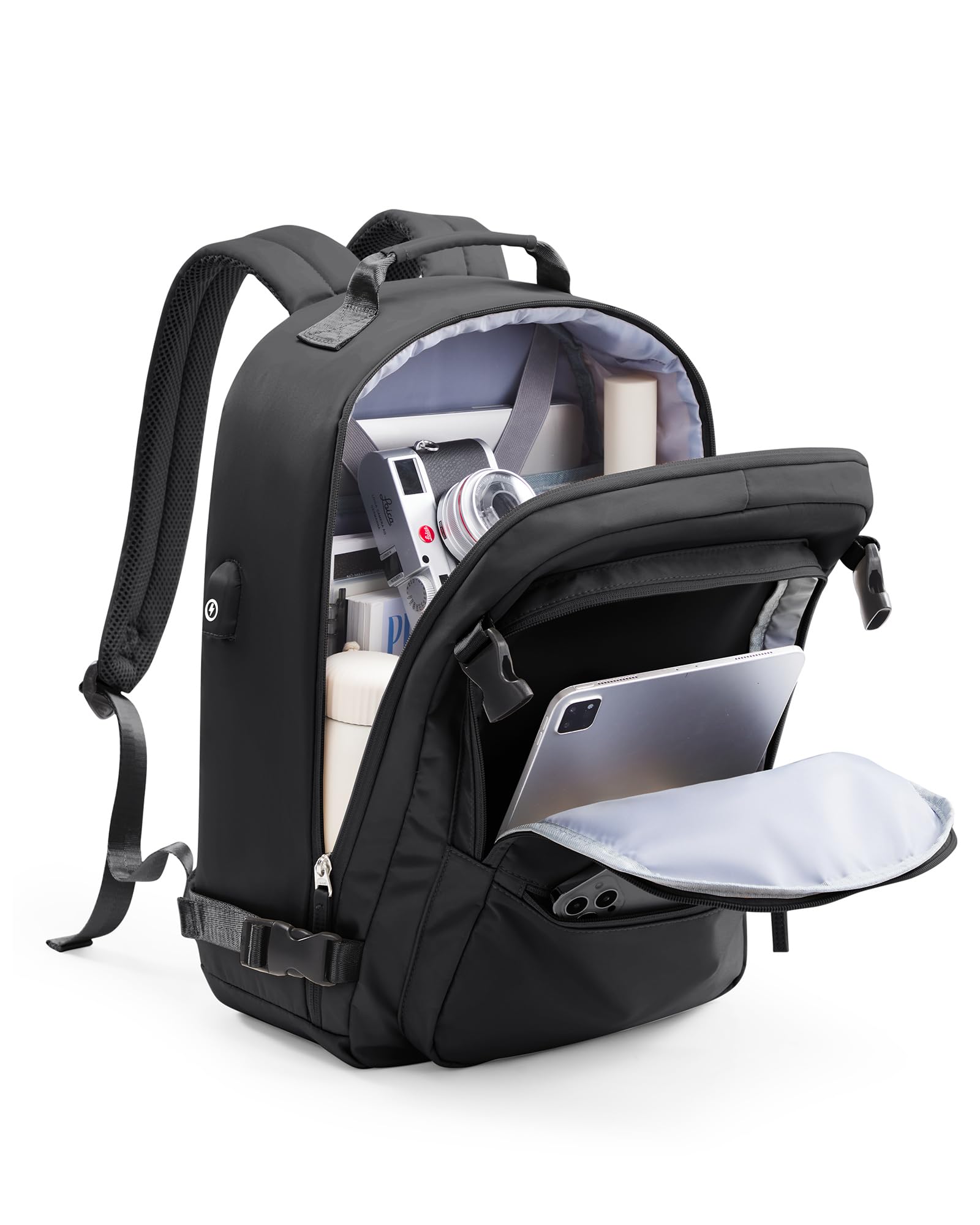 Women's Travel Backpack 18x13x8in - Flight Approved USB Charging Waterproof Carry-On for Commuting & Weekend Trips