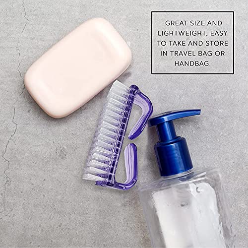 FAMEZA Nail Brush for Cleaning - Durable Handle Nail Brush for Manicure, Pedicure & Hand Scrub - Perfect for Salon, Spa & Home Nail Care Routine