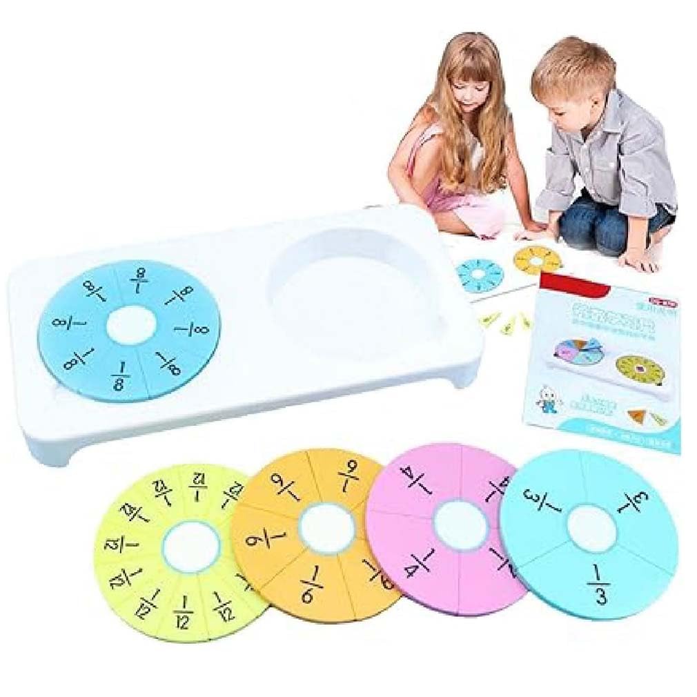 ZUICC Fraction Learning Disc - Montessori Math Toy for Kids, Educational Fractions Games & Mathematics Teaching Aid | Perfect for Homeschooling, Classroom & Interactive Learning Activities